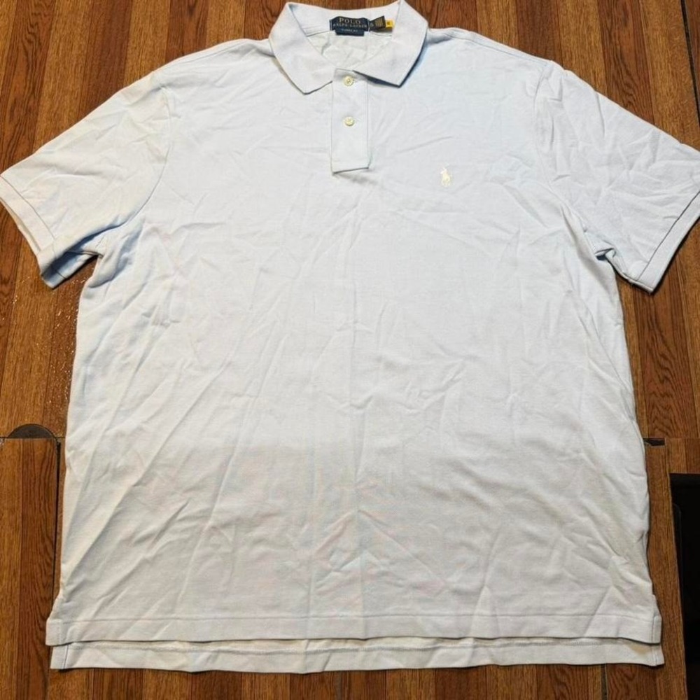 Polo Ralph Lauren Blue Classic Golf Polo Button Shirt XL